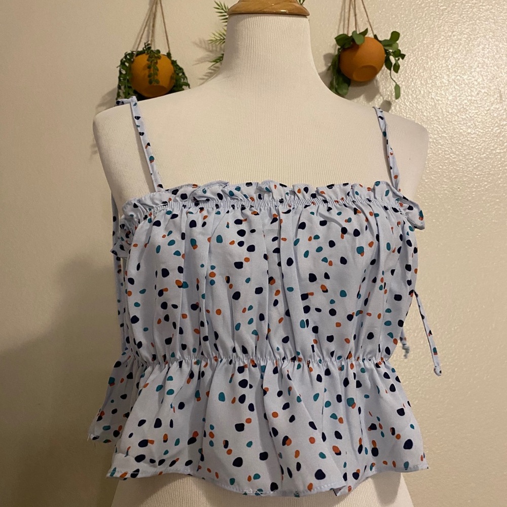 Blue Crop top